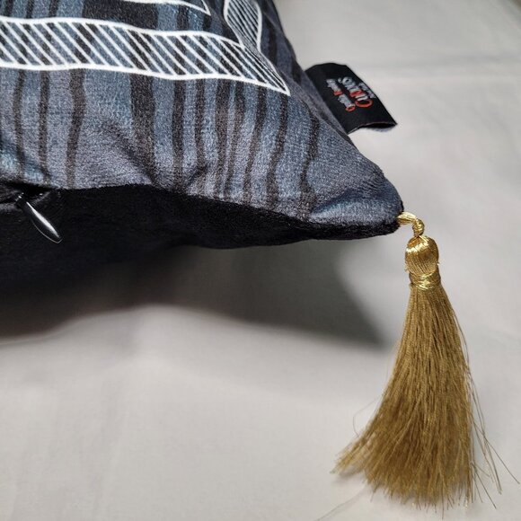 Cynthia Rowley Halloween Ouija Board Gothic Throw Pillow Black 28inx15in - Picture 5 of 12